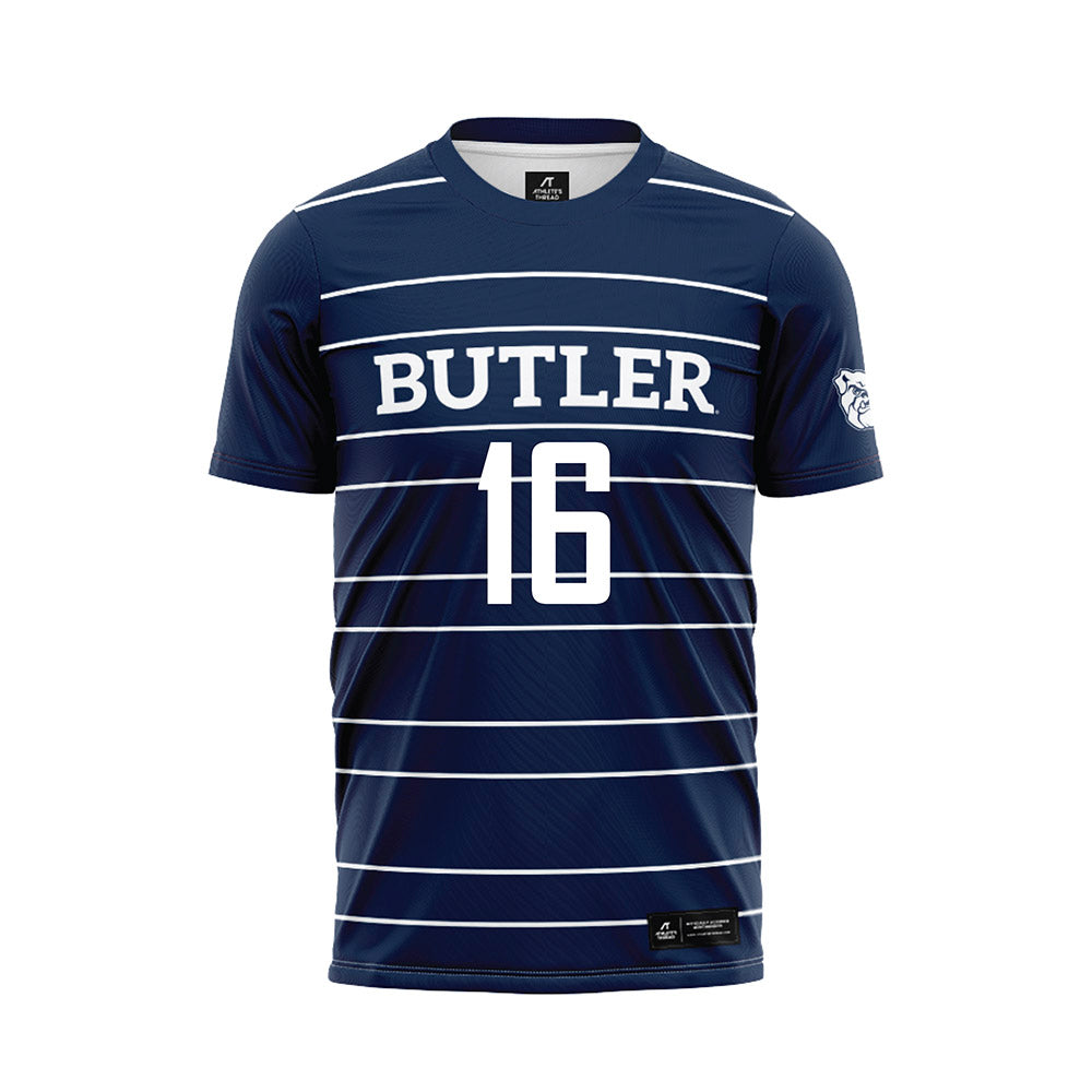 Butler - NCAA Men's Soccer : Alec Sexton - Navy Soccer Jersey-0