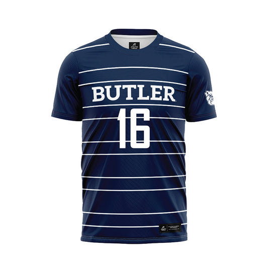 Butler - NCAA Men's Soccer : Alec Sexton - Navy Soccer Jersey-0