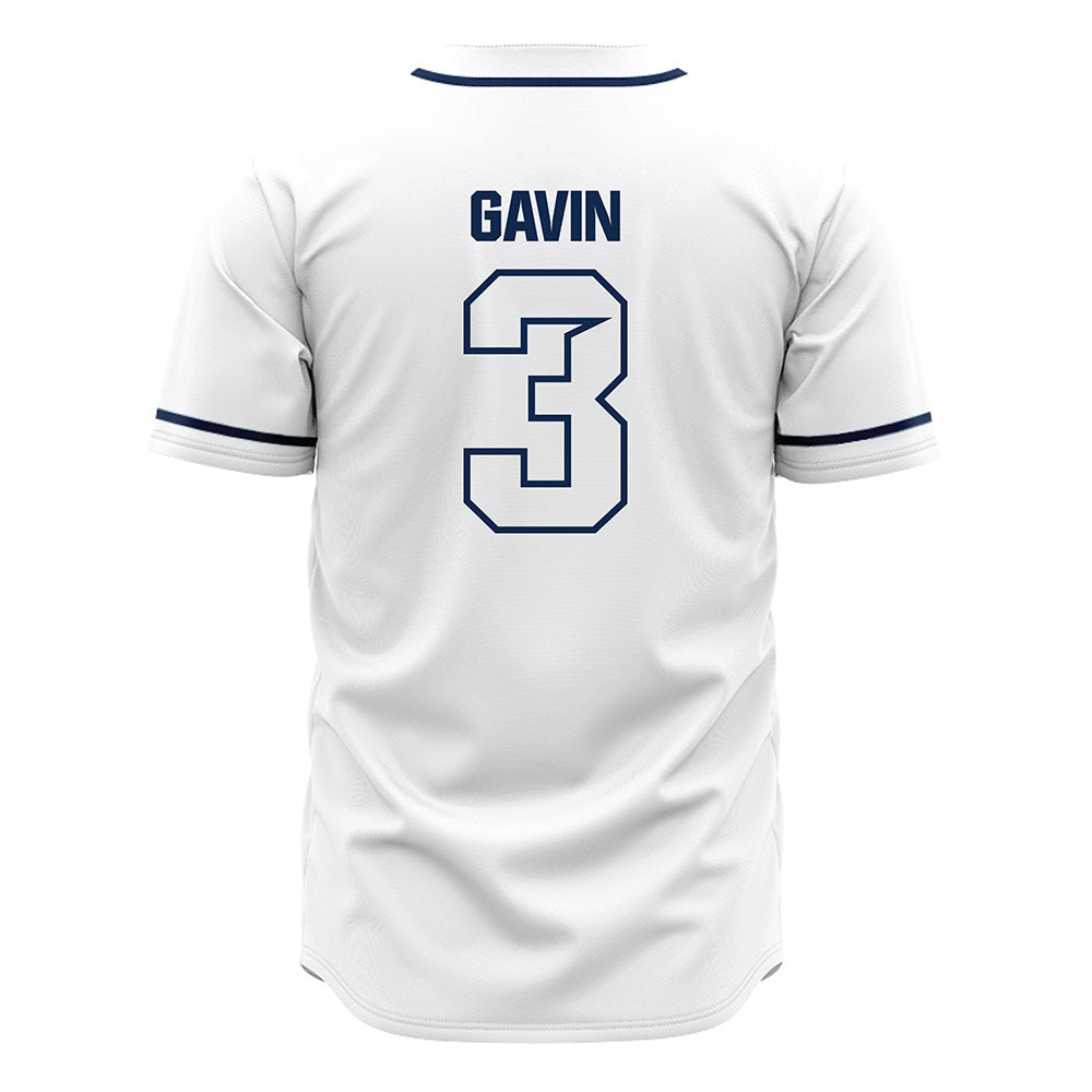 Butler - NCAA Baseball : Danny Gavin - White Jersey-1