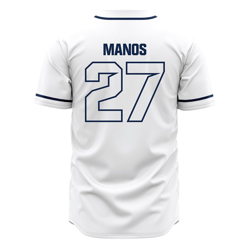 Butler - NCAA Baseball : JJ Manos - White Jersey-1