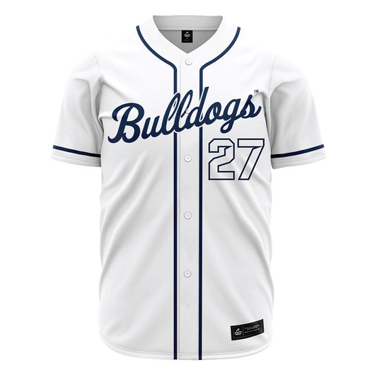 Butler - NCAA Baseball : JJ Manos - White Jersey-0