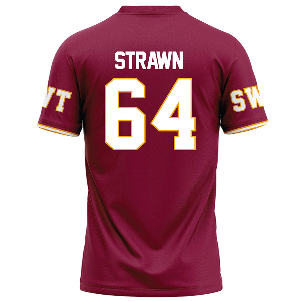 Texas State - NCAA Football : Dorion Strawn - Maroon Football Jersey