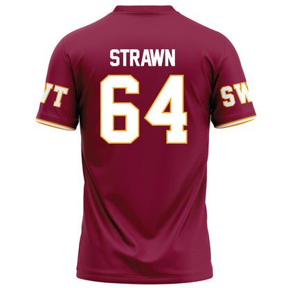 Texas State - NCAA Football : Dorion Strawn - Maroon Football Jersey