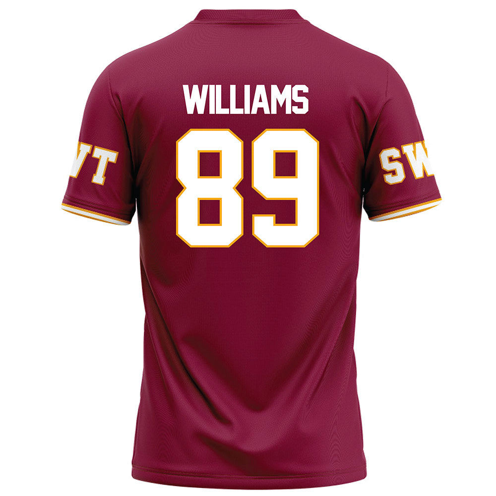 Texas State - NCAA Football : Jordan Williams - Red Football Jersey-1