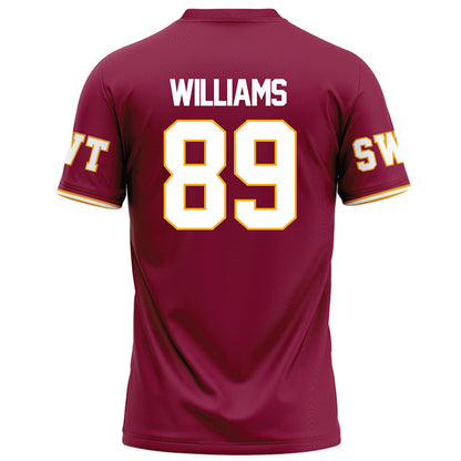 Texas State - NCAA Football : Jordan Williams - Red Football Jersey-1