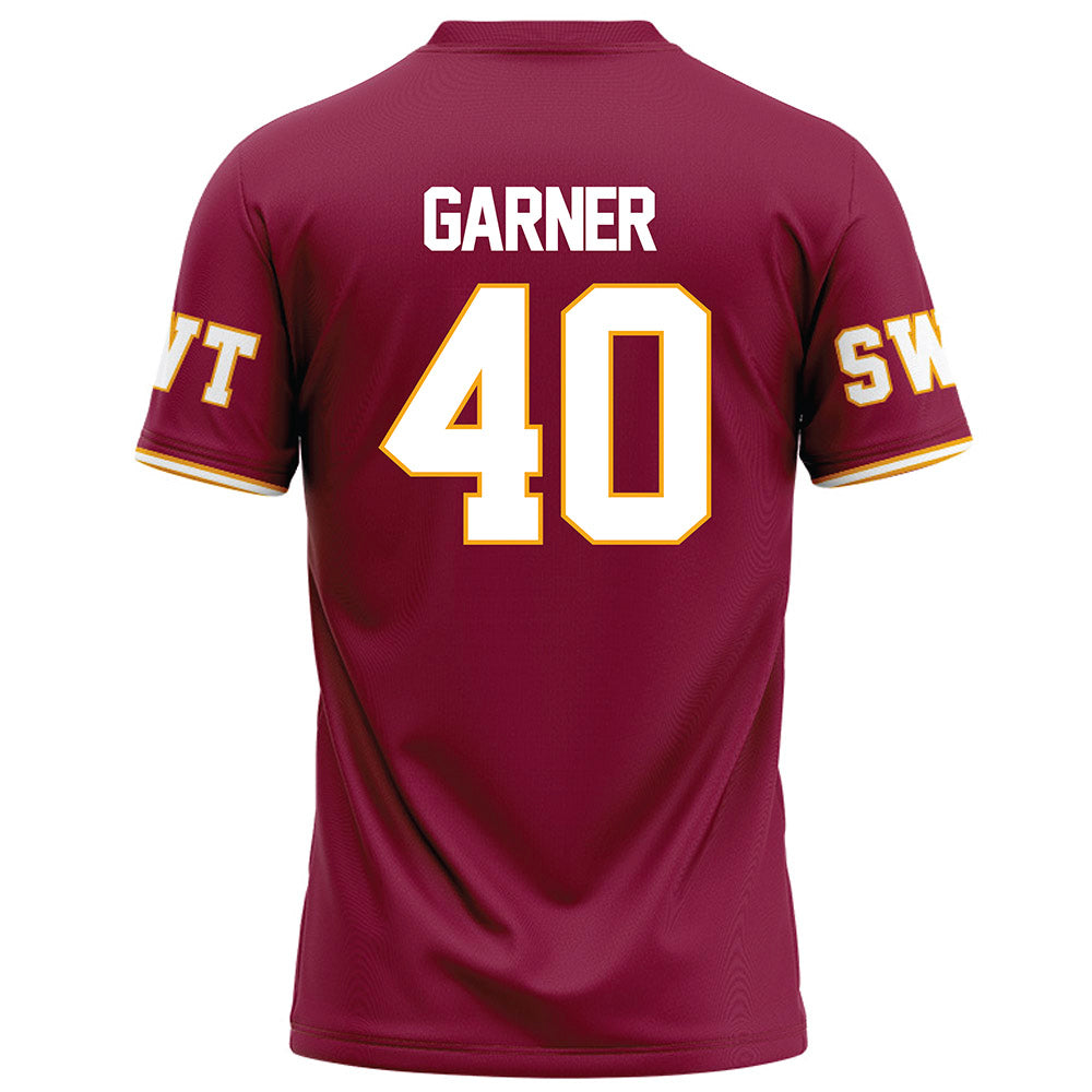 Texas State - NCAA Football : Simeon Garner - Red Football Jersey-1