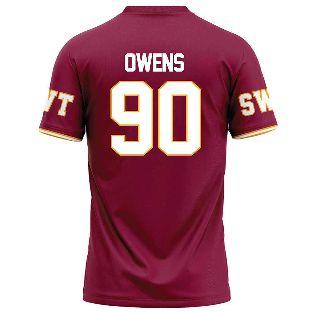 Texas State - NCAA Football : Chancellor Owens - Red Football Jersey-1