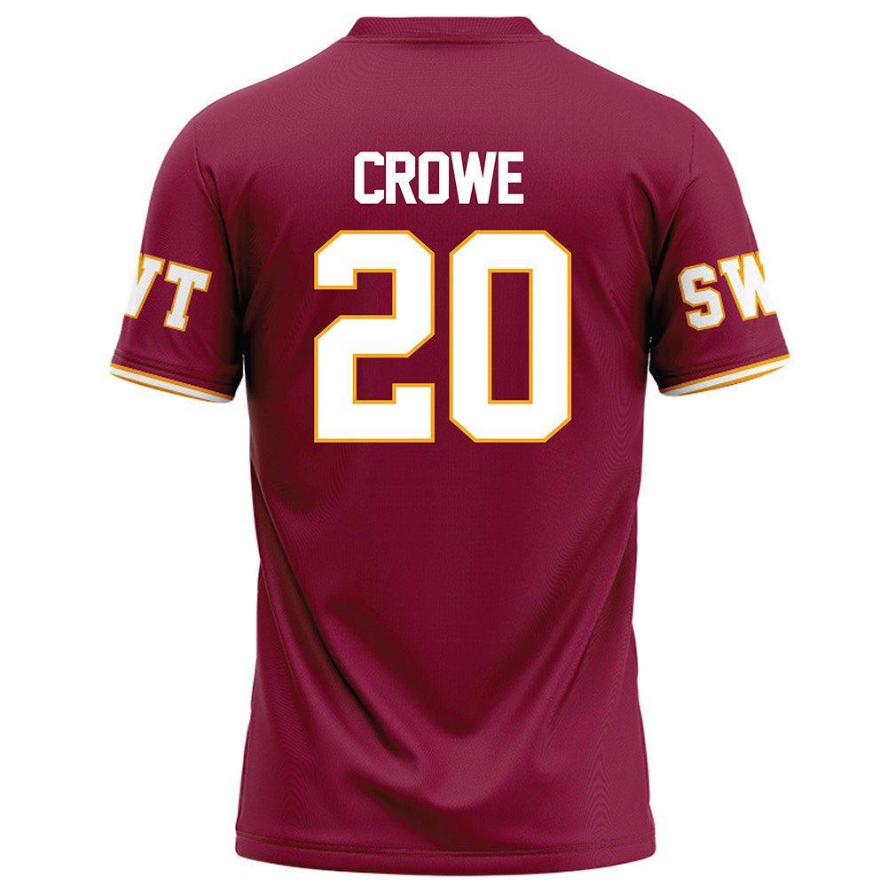 Texas State - NCAA Football : Dameon Crowe - Red Football Jersey-1