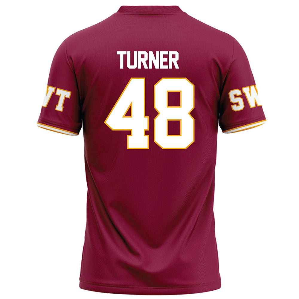 Texas State - NCAA Football : Austin Turner - Red Football Jersey-1