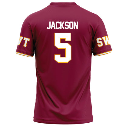 Texas State - NCAA Football : Dj Jackson - Maroon Football Jersey