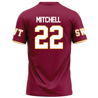 Texas State - NCAA Football : Will Mitchell - Red Football Jersey-1