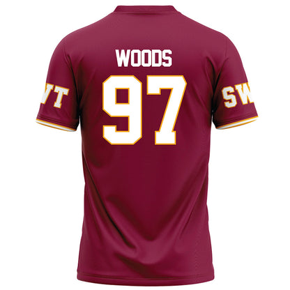 Texas State - NCAA Football : Devarrick Woods - Red Football Jersey-1