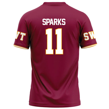 Texas State - NCAA Football : Beau Sparks - Red Football Jersey-1
