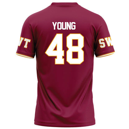 Texas State - NCAA Football : Braylon Young - Red Football Jersey-1