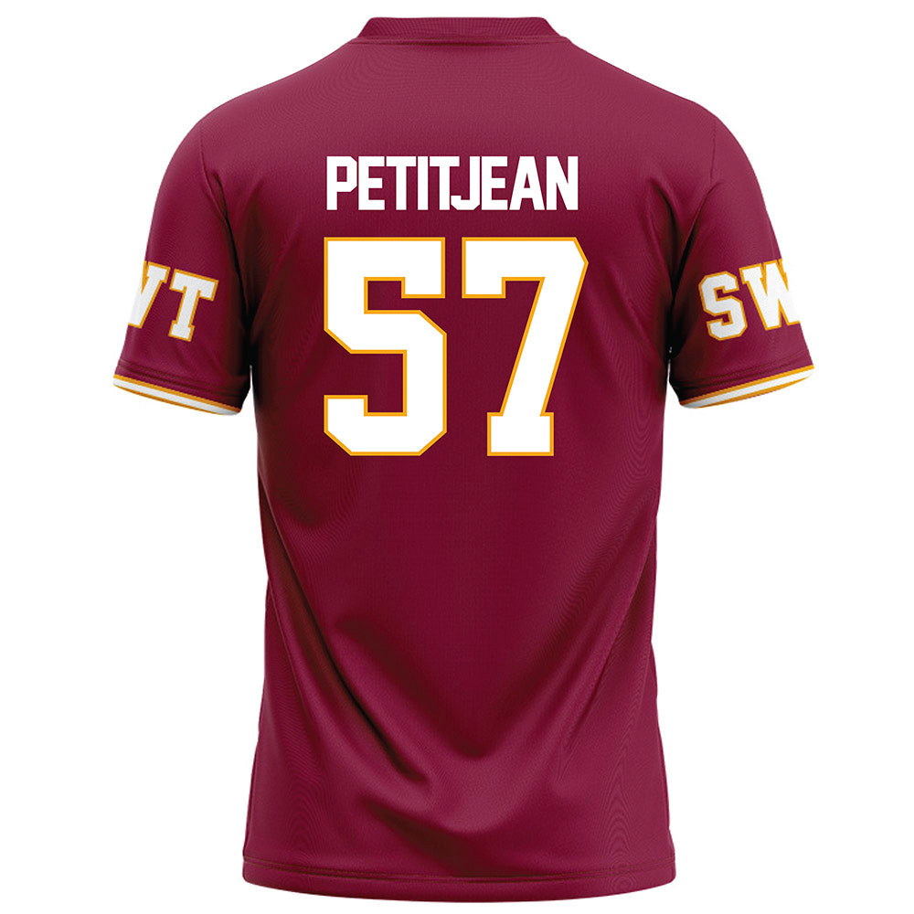 Texas State - NCAA Football : Lincoln Petitjean - Red Football Jersey-1