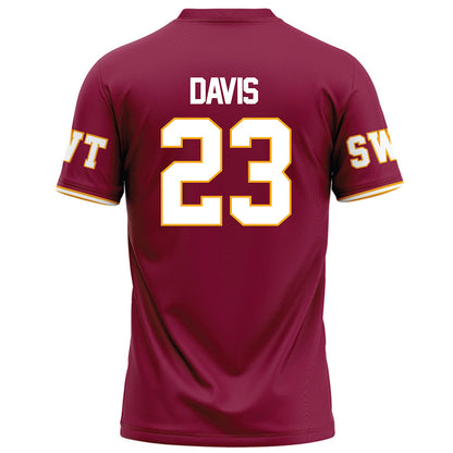 Texas State - NCAA Football : Darius Davis - Red Football Jersey-1