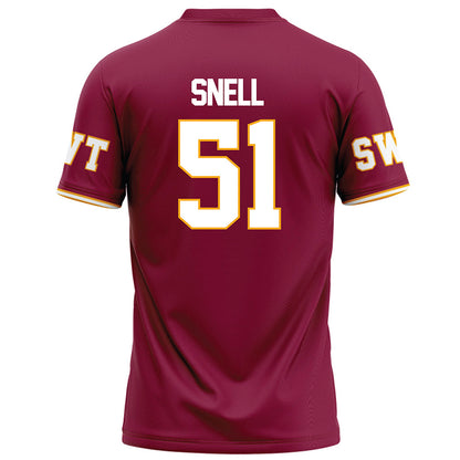 Texas State - NCAA Football : Darian Snell - Red Football Jersey-1