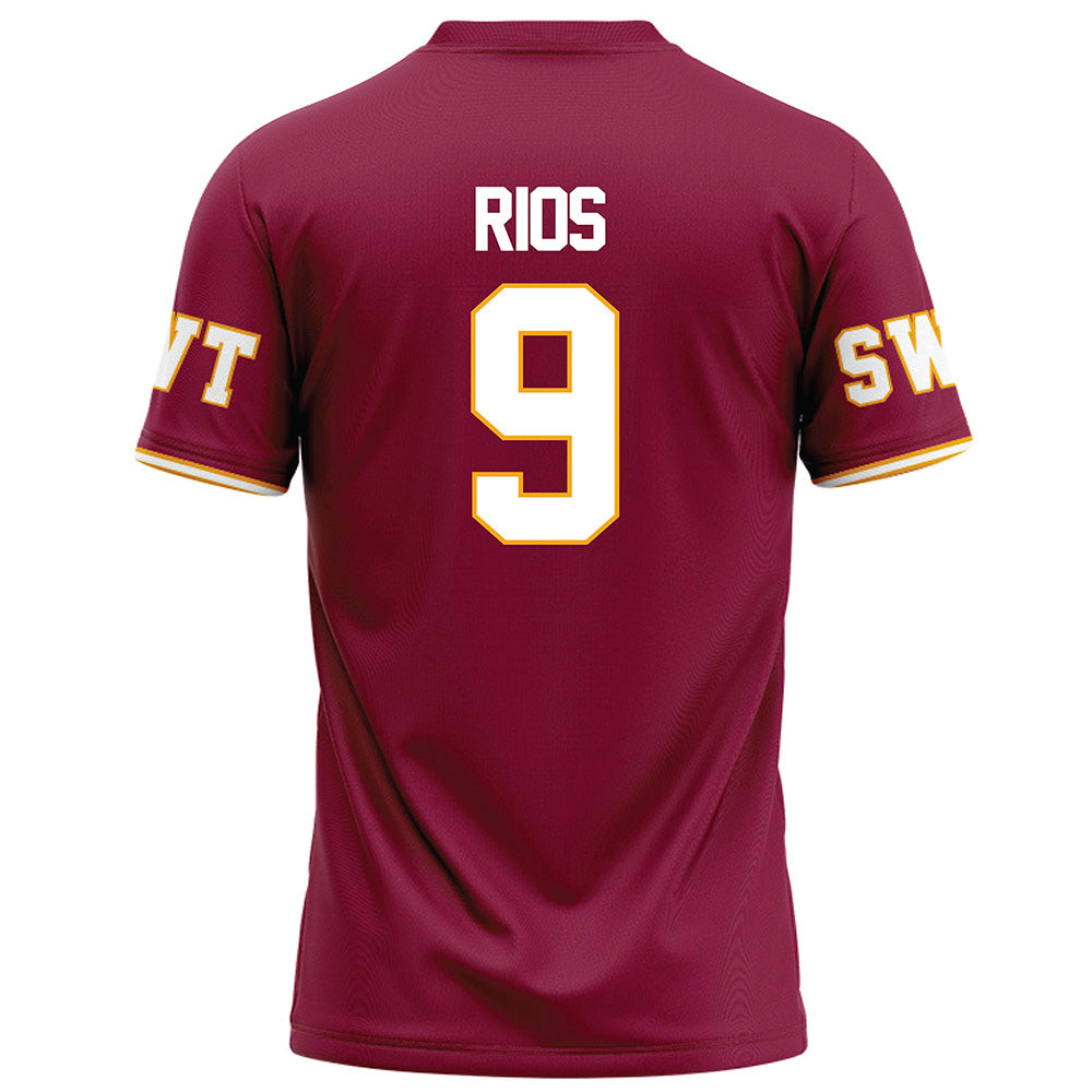 Texas State - NCAA Football : Jaden Rios - Red Football Jersey-1