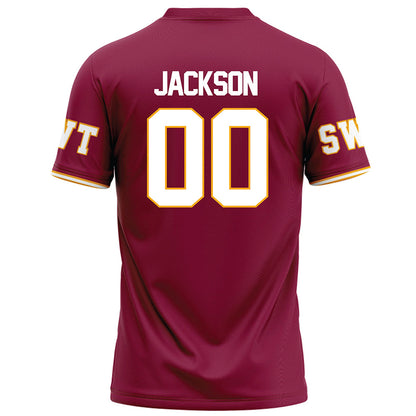 Texas State - NCAA Football : Davian Jackson - Red Football Jersey-1