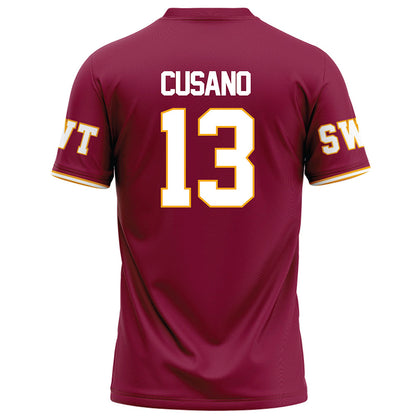 Texas State - NCAA Football : Tucker Cusano - Red Football Jersey-1