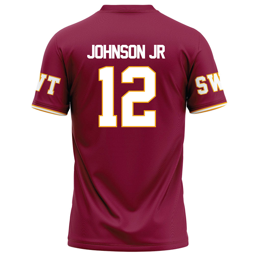 Texas State - NCAA Football : Lorenzo Johnson Jr - Red Football Jersey-1