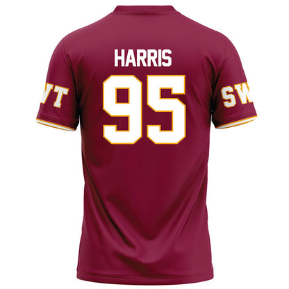 Texas State - NCAA Football : Jaylen Harris - Red Football Jersey-1