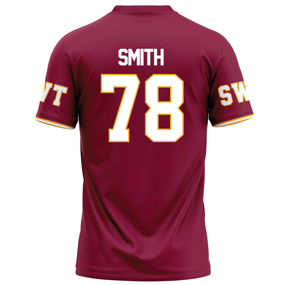 Texas State - NCAA Football : Amari Smith - Red Football Jersey-1