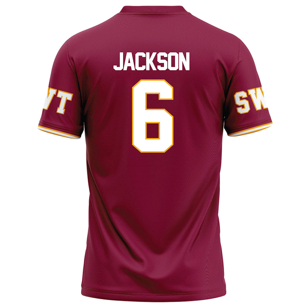 Texas State - NCAA Football : Dylan Jackson - Red Football Jersey-1