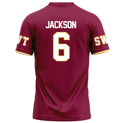 Texas State - NCAA Football : Dylan Jackson - Red Football Jersey-1