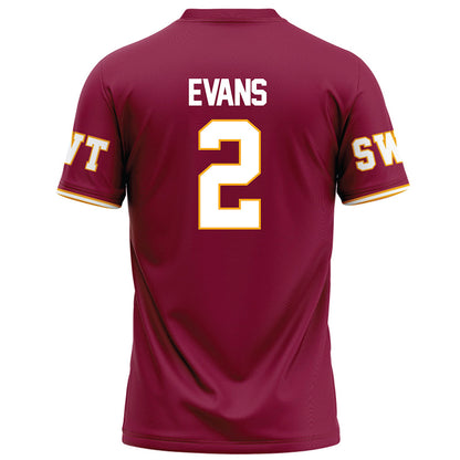 Texas State - NCAA Football : Kylen Evans - Red Football Jersey-1