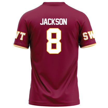 Texas State - NCAA Football : Brad Jackson - Red Football Jersey-1