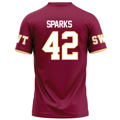 Texas State - NCAA Football : Colt Sparks - Red Football Jersey-1
