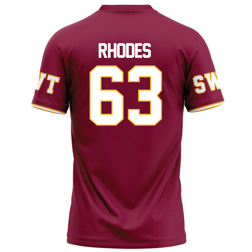 Texas State - NCAA Football : Aidin Rhodes - Maroon Football Jersey