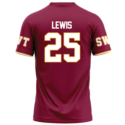 Texas State - NCAA Football : skylar lewis - Red Football Jersey-1