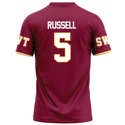 Texas State - NCAA Football : Donterry Russell - Red Football Jersey-1