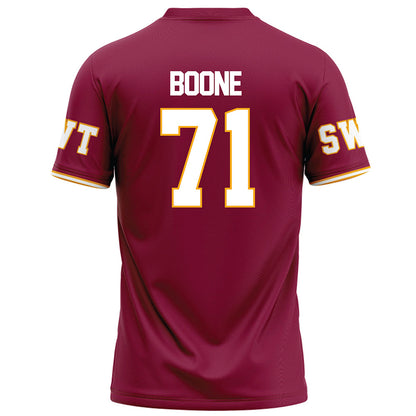 Texas State - NCAA Football : William Boone - Red Football Jersey-1
