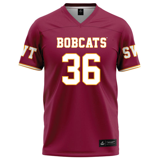 Texas State - NCAA Football : Greg Gipson - Red Football Jersey-0