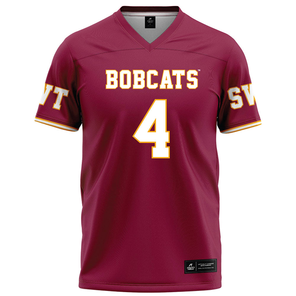 Texas State - NCAA Football : Tae Woody - Red Football Jersey-0