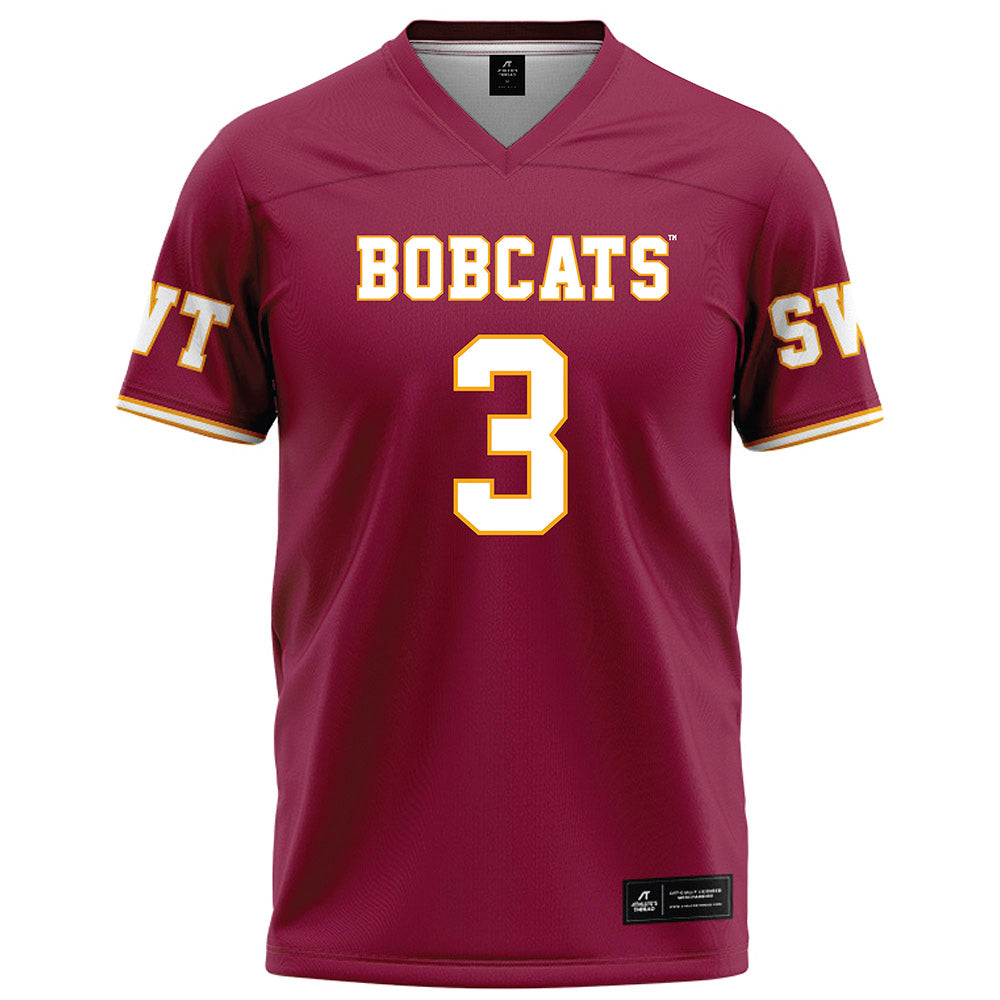 Texas State - NCAA Football : Zechariah Sample - Red Football Jersey-0