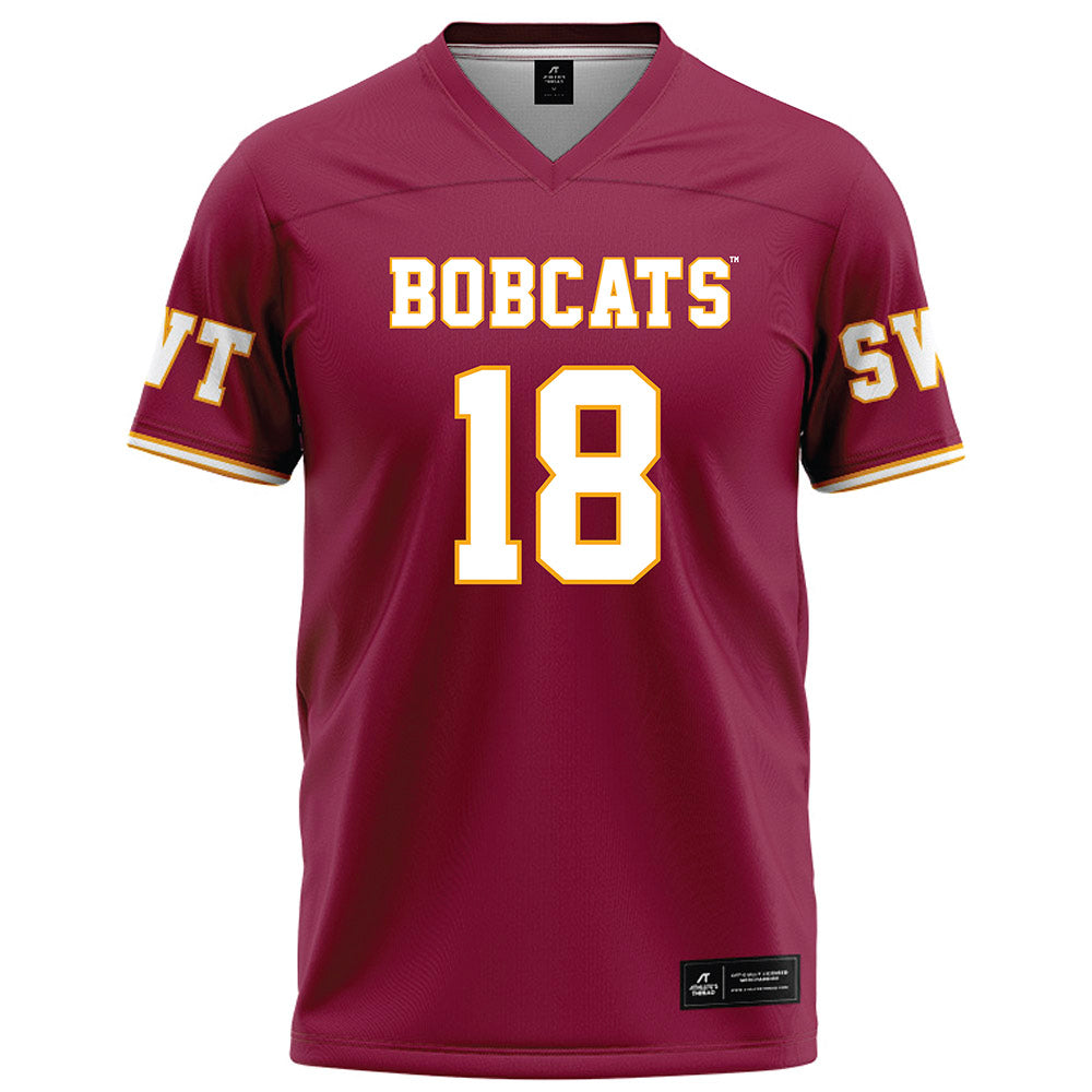 Texas State - NCAA Football : Ty Stamey - Red Football Jersey-0