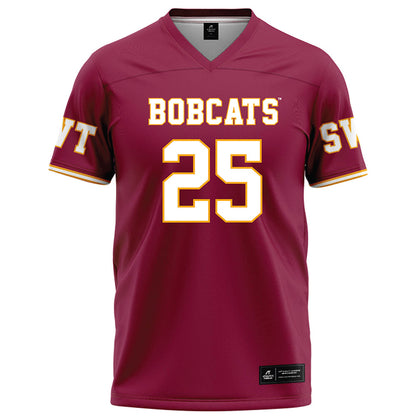 Texas State - NCAA Football : skylar lewis - Red Football Jersey-0