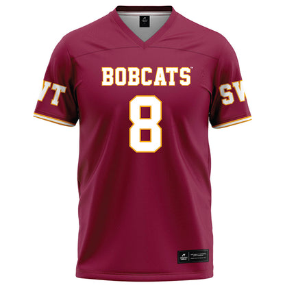 Texas State - NCAA Football : Cordarian Powell - Red Football Jersey-0