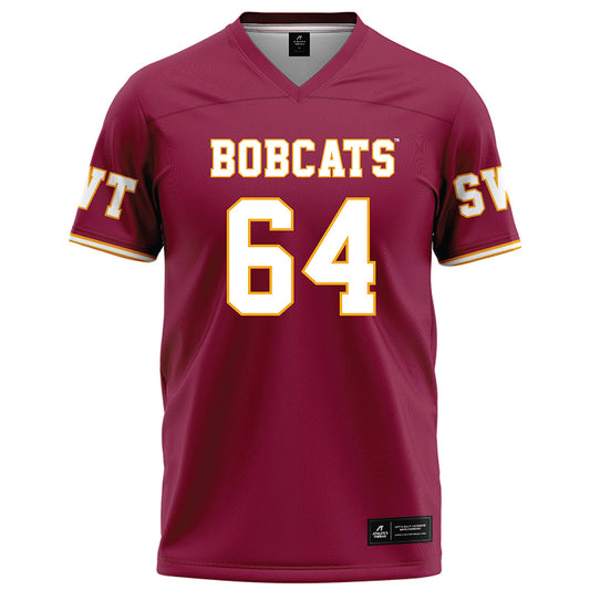 Texas State - NCAA Football : Dorion Strawn - Maroon Football Jersey