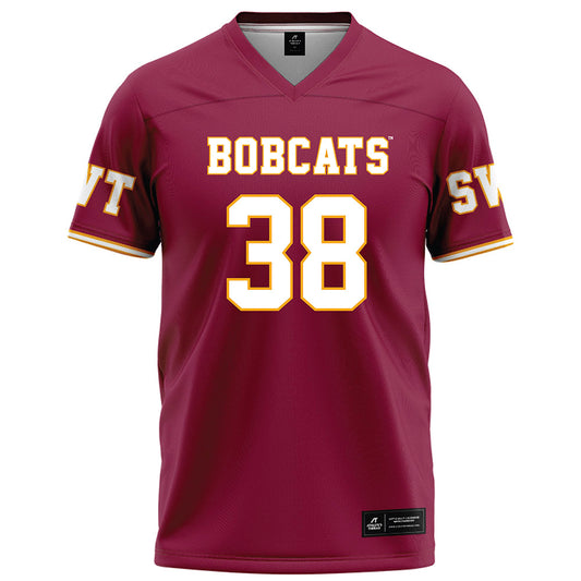 Texas State - NCAA Football : Jacob Bonilla - Red Football Jersey-0