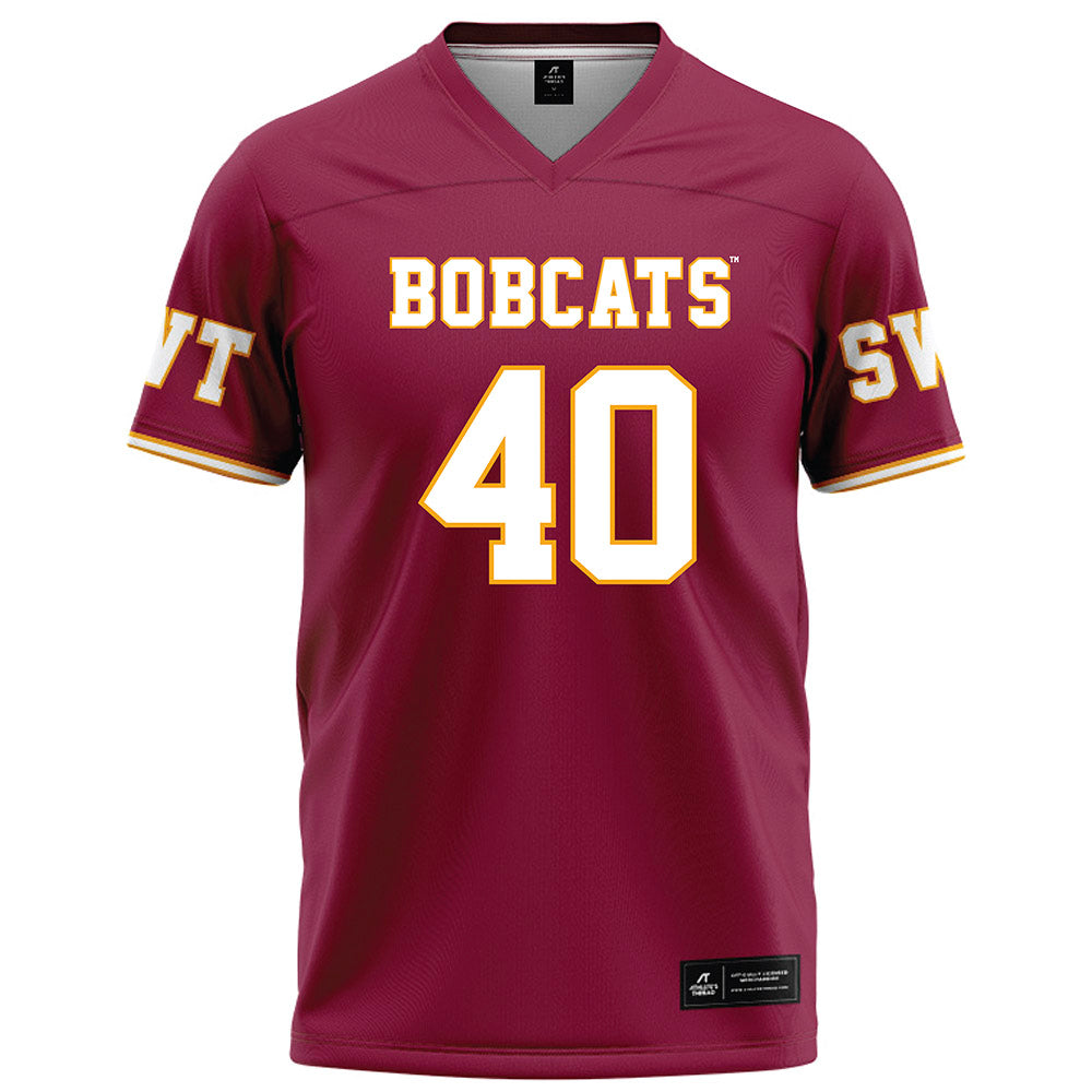 Texas State - NCAA Football : Simeon Garner - Red Football Jersey-0