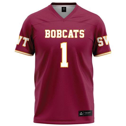 Texas State - NCAA Football : Amarion Atwood - Red Football Jersey-0