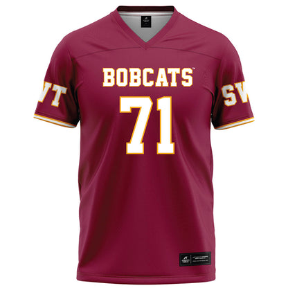 Texas State - NCAA Football : William Boone - Red Football Jersey-0