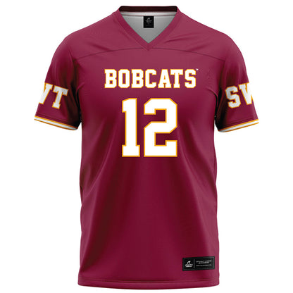 Texas State - NCAA Football : Lakeyleon Graves - Red Football Jersey-0