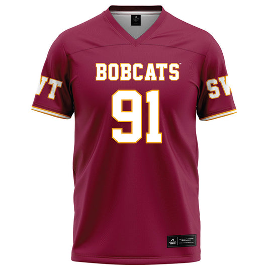 Texas State - NCAA Football : Jp Deeter - Red Football Jersey-0