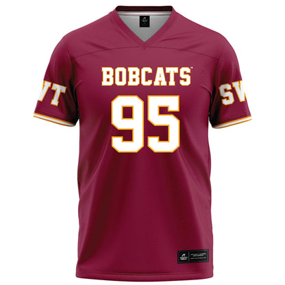 Texas State - NCAA Football : Jaylen Harris - Red Football Jersey-0